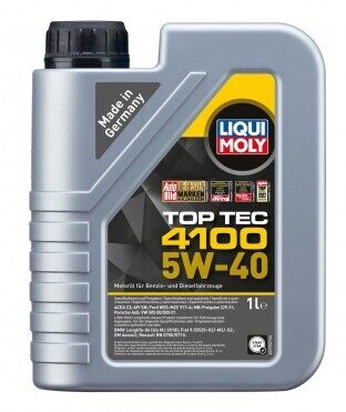 Motoreļļa LIQUI MOLY TopTec  4100  5W40 1L