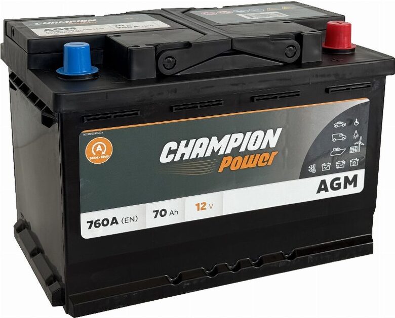 Akumulators 70AH CHAMPION POWER AGM