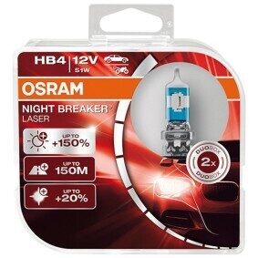 Spuldžu komplekts HB4 (2gb) OSRAM NIGHT BREAKER LASER