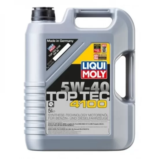 Motoreļļa LIQUI MOLY TopTec  4100 5W40  5L