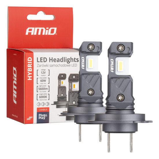 LED Auto spuldžu komplekts Hybrid series H7 H18 6000K Canbus 60W