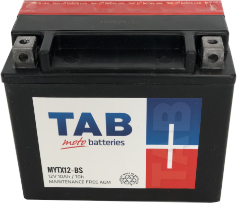 Motociklu akumulators TAB AGM YTX12BS 10AH 12V A