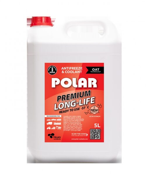 POLAR Antifrīzs Premium Long Life (sarkans) -37* 5L 