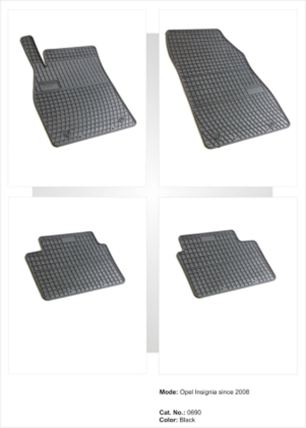 Gumijas paklājiņi OPEL INSIGNIA no 2008