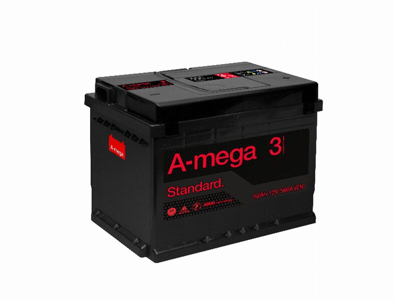 Akumulators  A-MEGA STANDARD 12V/62AH/560A