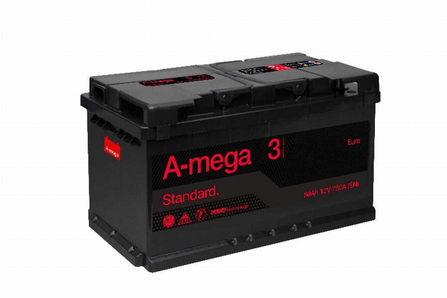 Akumulators  A-MEGA STANDARD 12V/80AH/760