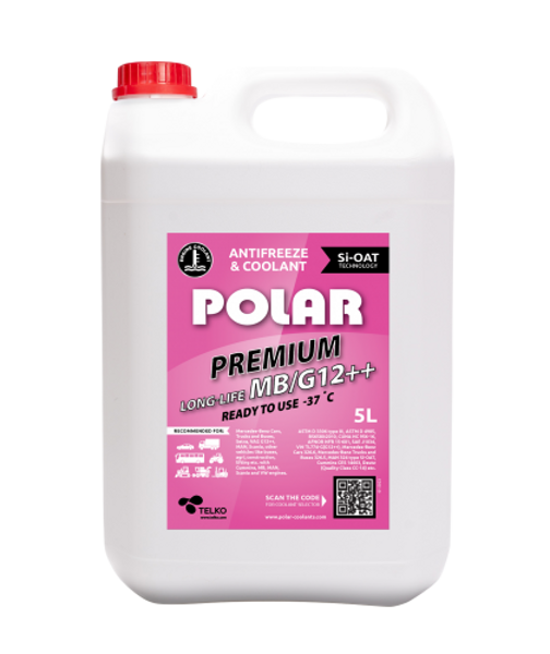 POLAR antifrīzs LONG LIFE -37C, MB/ G12++, 5L